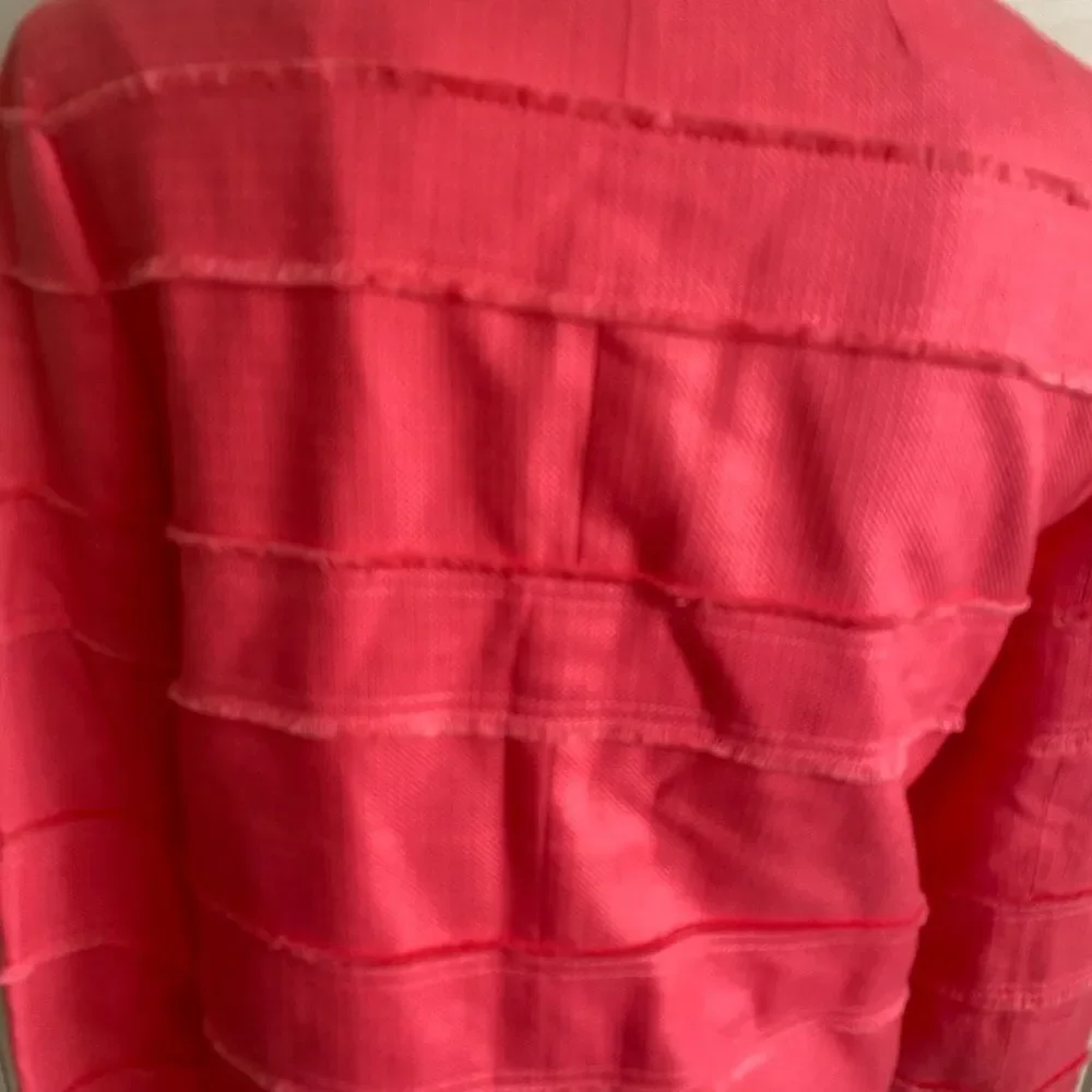 J Crew Linen Jacket -8 red , linen cotton blend